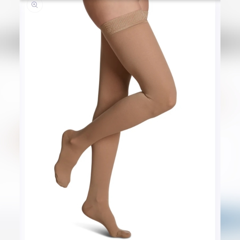 Sigvaris thigh high "Pecan" soft opaque compression/15-20mmHg,SZ- ML,,NEW